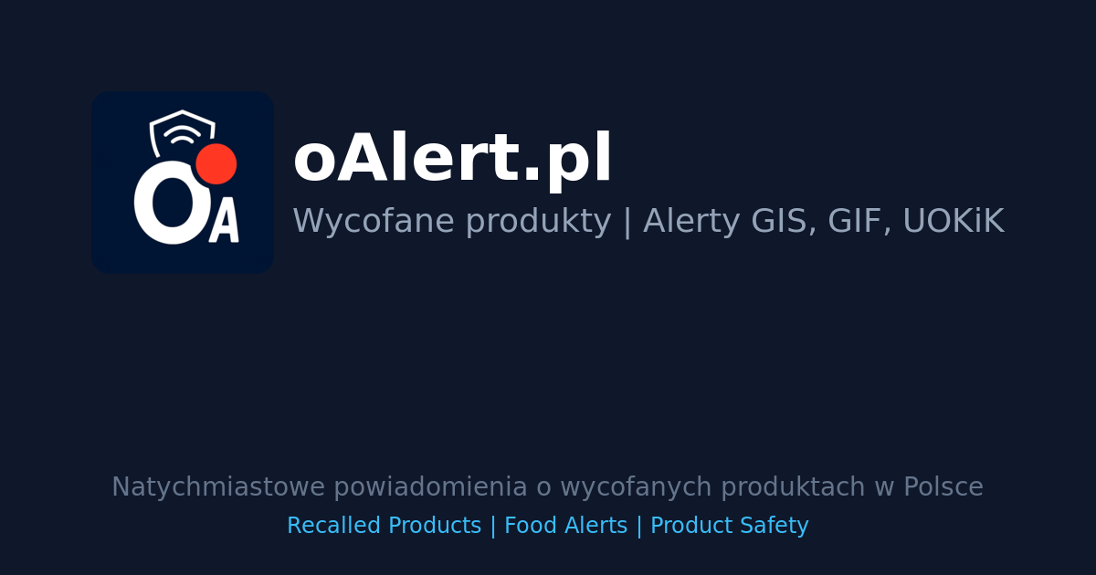 oAlert.pl – Wycofane Produkty i Alerty GIS, GIF, UOKiK
