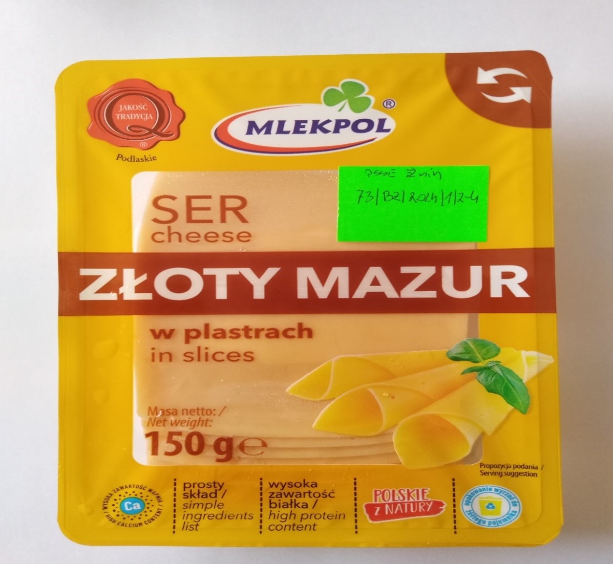 Ser Złoty Mazur 150 g – Salmonella