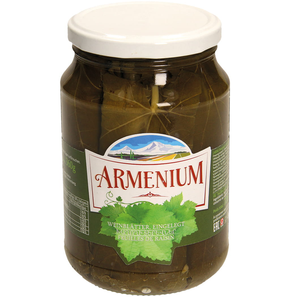Weinblätter, eingelegt 680 g, marki Armenium – Pestycydy