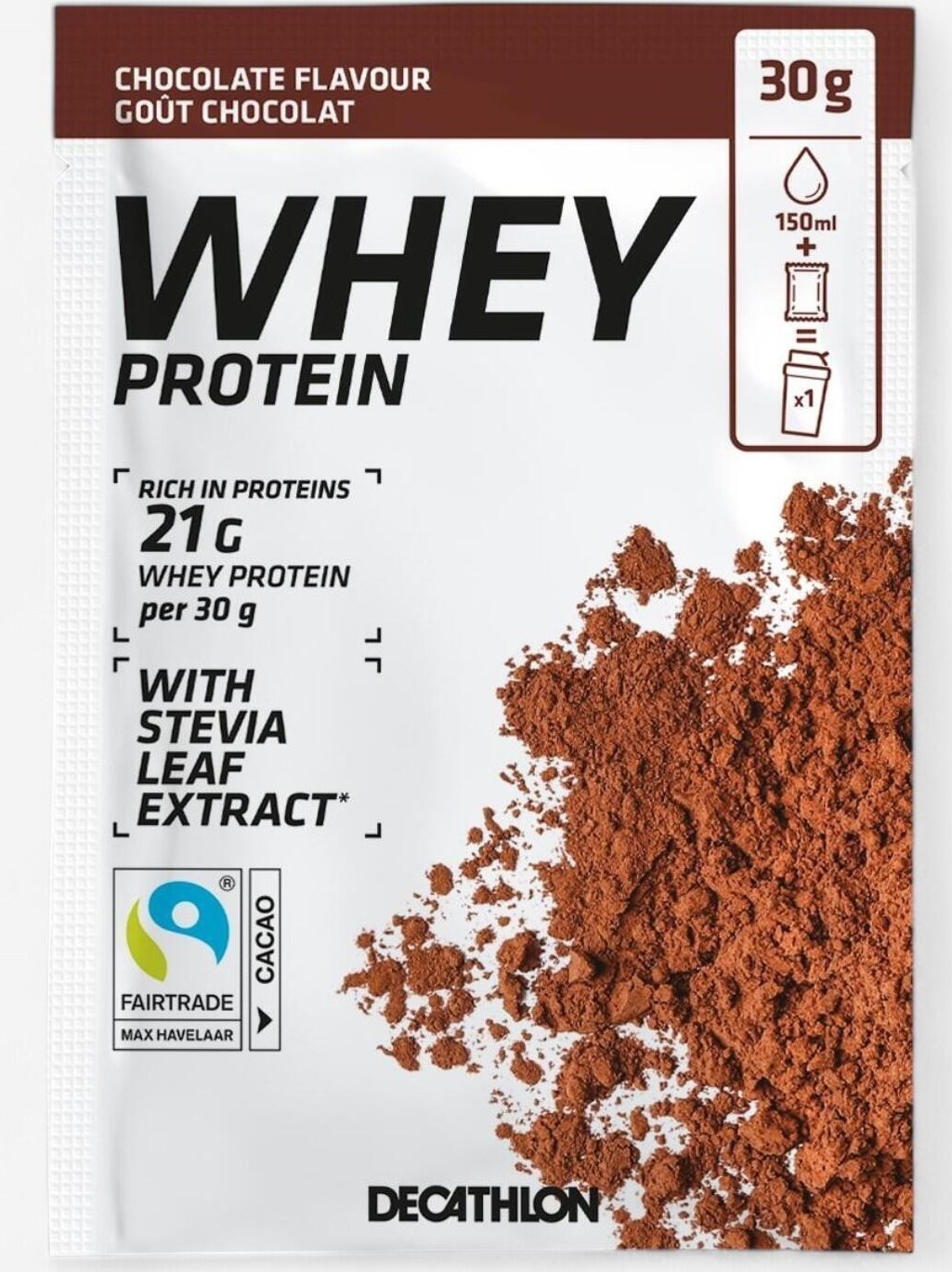 Odżywka Białkowa WHEY PROTEIN Czekoladowa 30g – Decathlon
