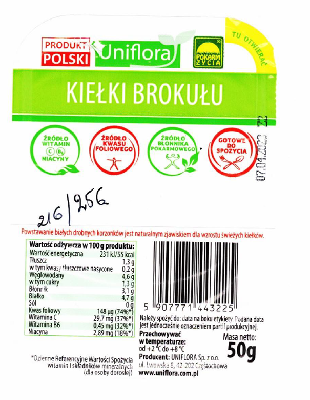 Kiełki brokułu 50 g – Listeria