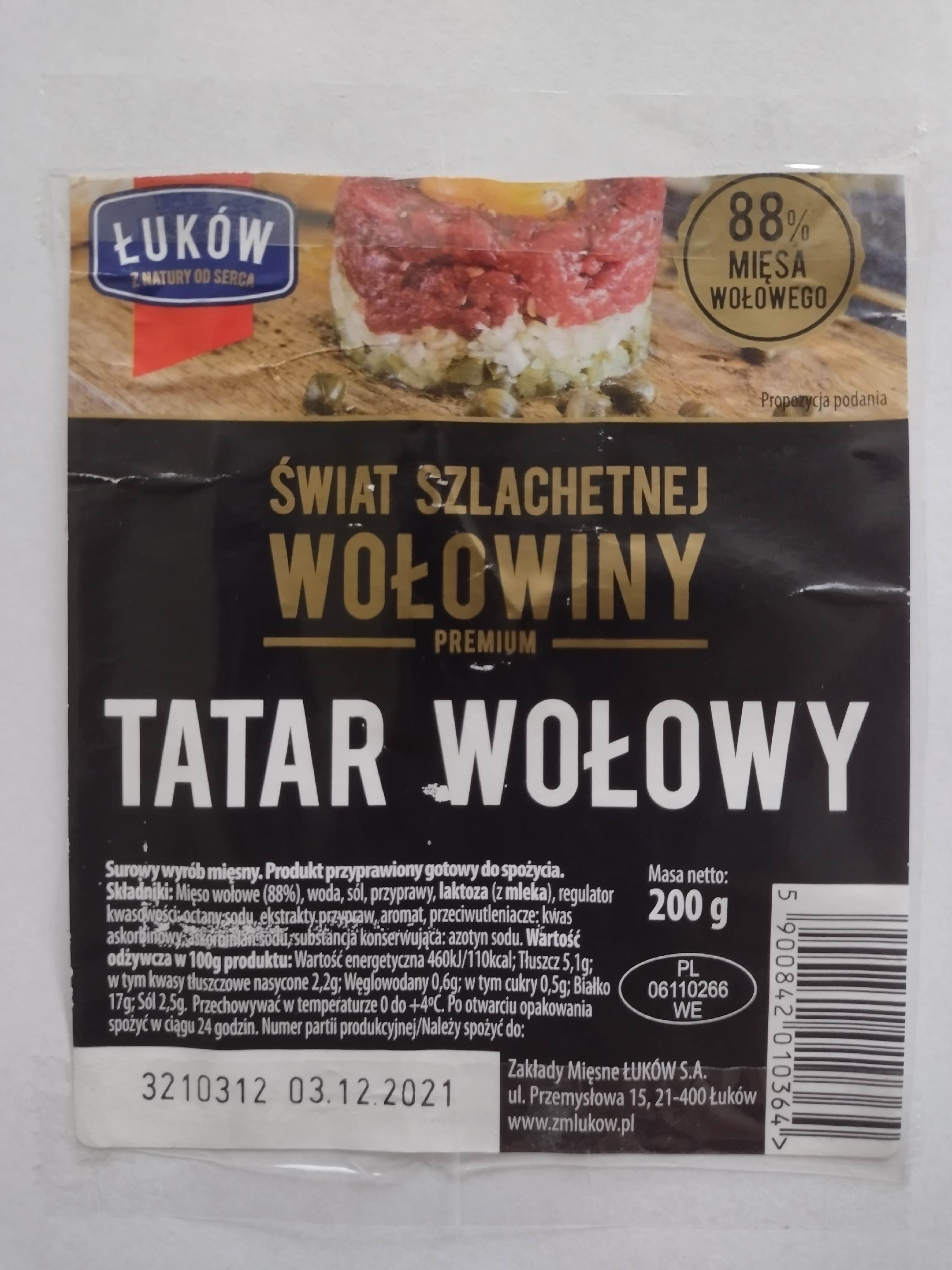Tatar wołowy, 200 g – Salmonella