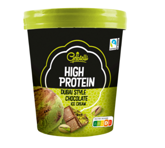 Komunikat: Lody proteinowe Gelatelli Dubai Style Chocolate