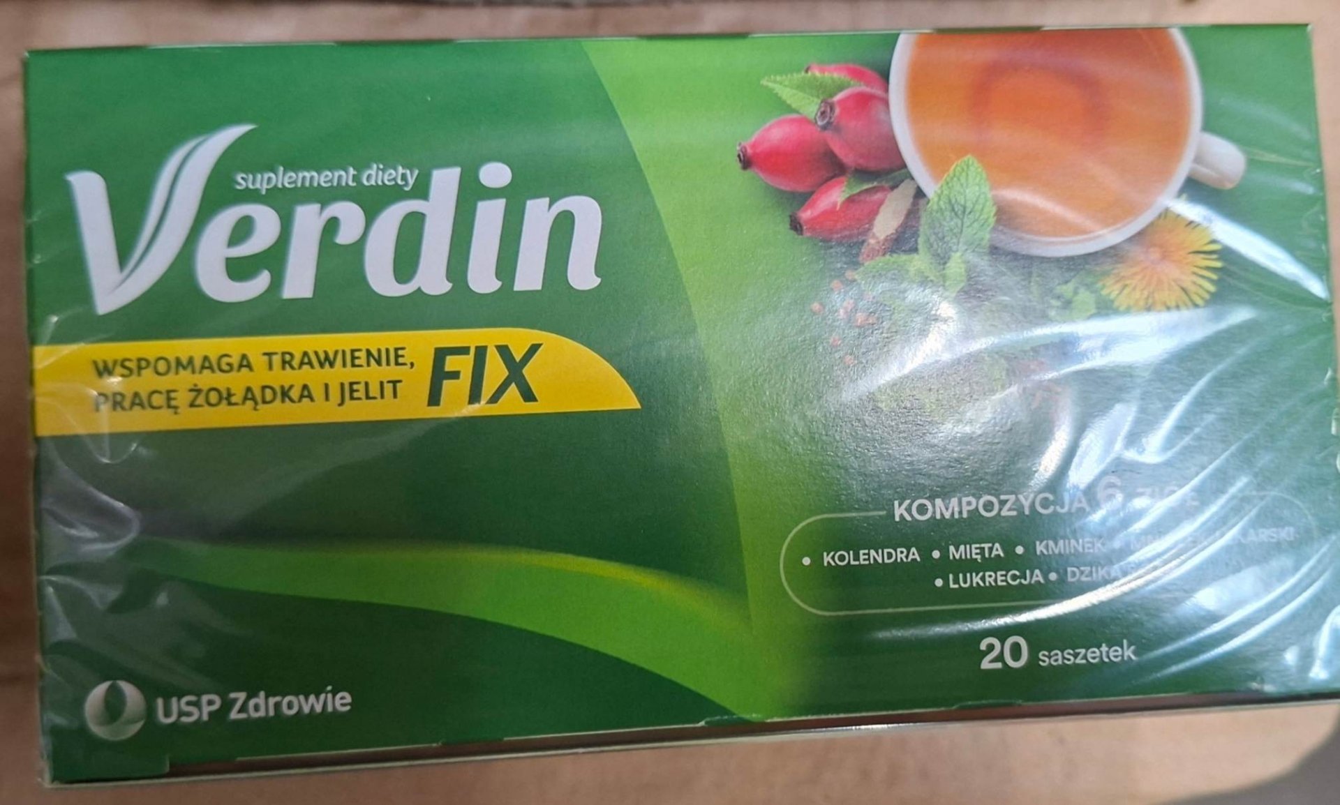 Suplement diety Verdin Fix Kompozycja 6 ziół, 20 saszetek (36 g)