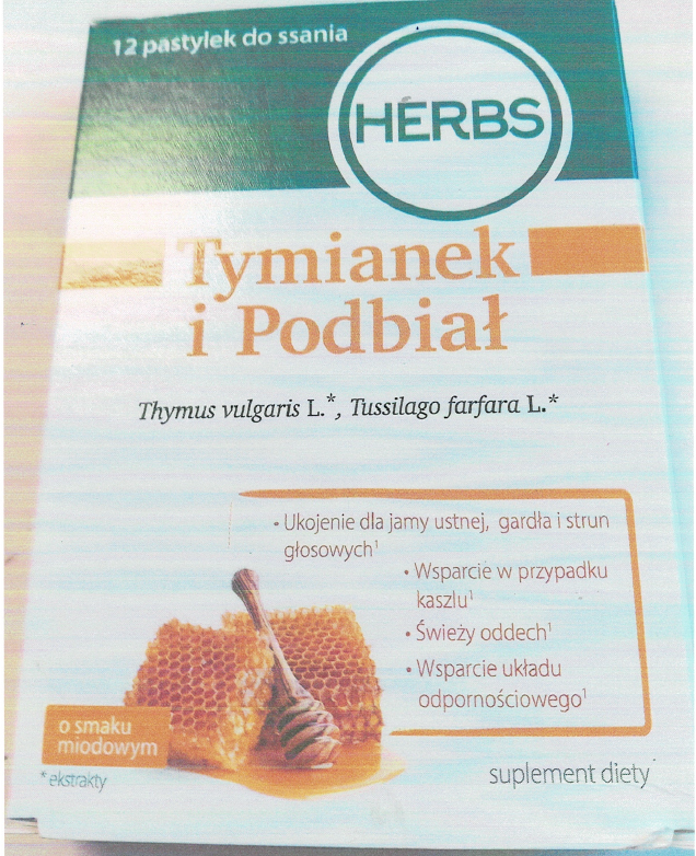 HERBS, Tymianek i Podbiał – wycofany produkt