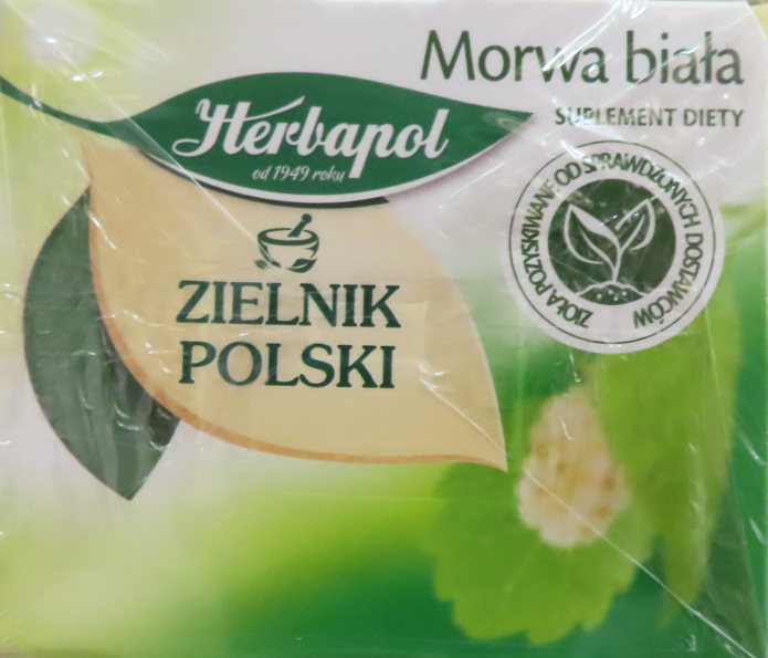 Morwa biała. Suplement diety. Herbata ziołowa, Zielnik Polski, 40g (20 torebek) – Salmonella