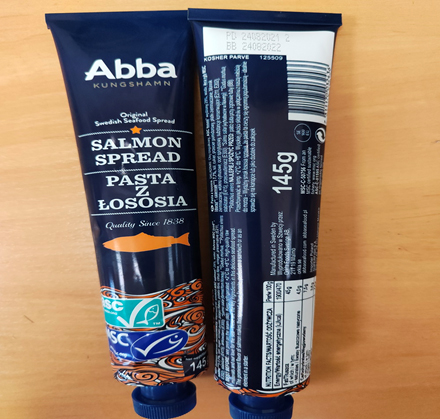 Pasta z łososia 145 g marki Abba – wycofany produkt
