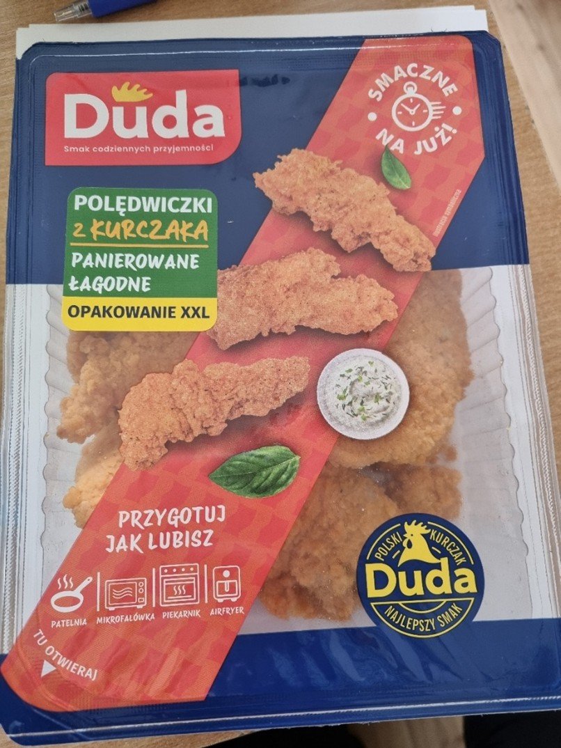 DUDA Mild breaded chicken tenderloins, XXL pack, 540 g