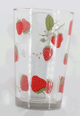 Szklanka z motywem truskawek 220 ml