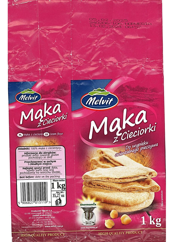 Mąka z cieciorki, Melvit, 1 kg – wycofany produkt