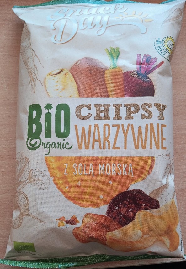 Bio Organic, Chipsy Warzywne z solą morską, Snack Day, 100 g – Lidl