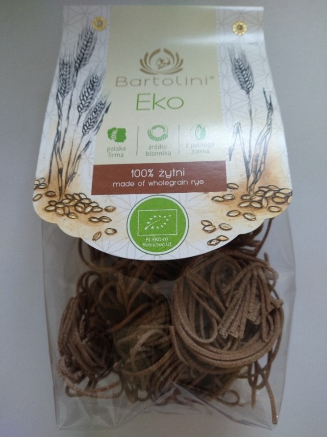 Bartolini Eko makaron 100 % żytni pełnoziarnisty (ekologiczny), świderek, masa netto 400 g – Netto