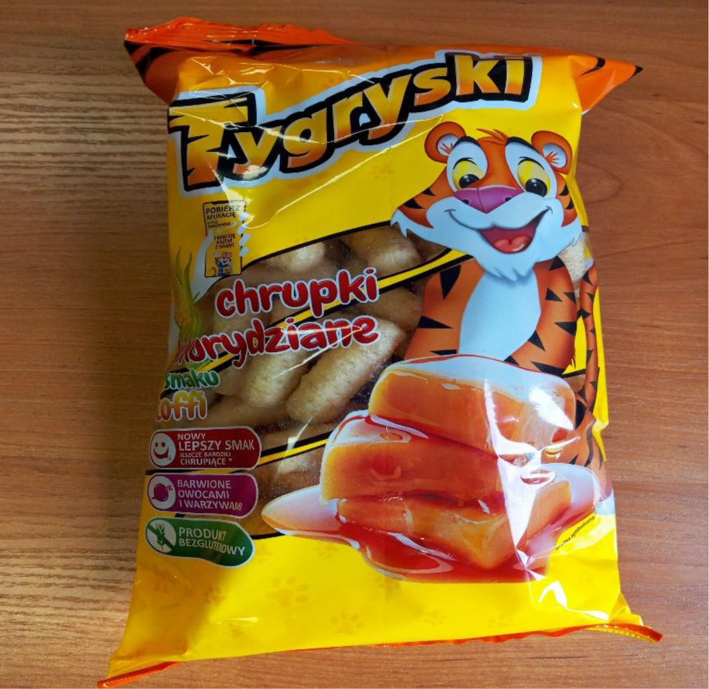 Tygryski Chrupki kukurydziane o smaku toffi 70 g