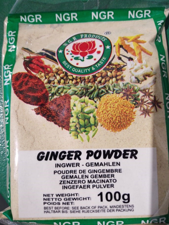 GINGER POWER – IMBIR W PROSZKU, 100 g, marki NGR – Alergeny