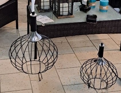Black and silver metal lamp E27