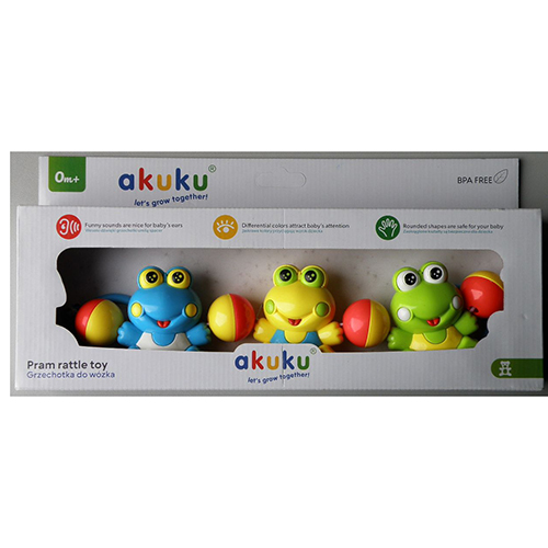 Grzechotka AKUKU (plastikowa, kulki) – wycofany produkt