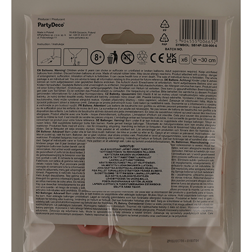 Balony PartyDeco (6 szt.) – wycofany produkt