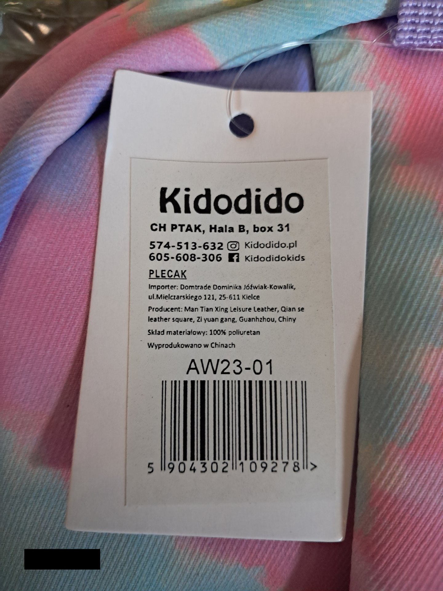 Komunikat: Plecak dziecięcy KIDODIDO
