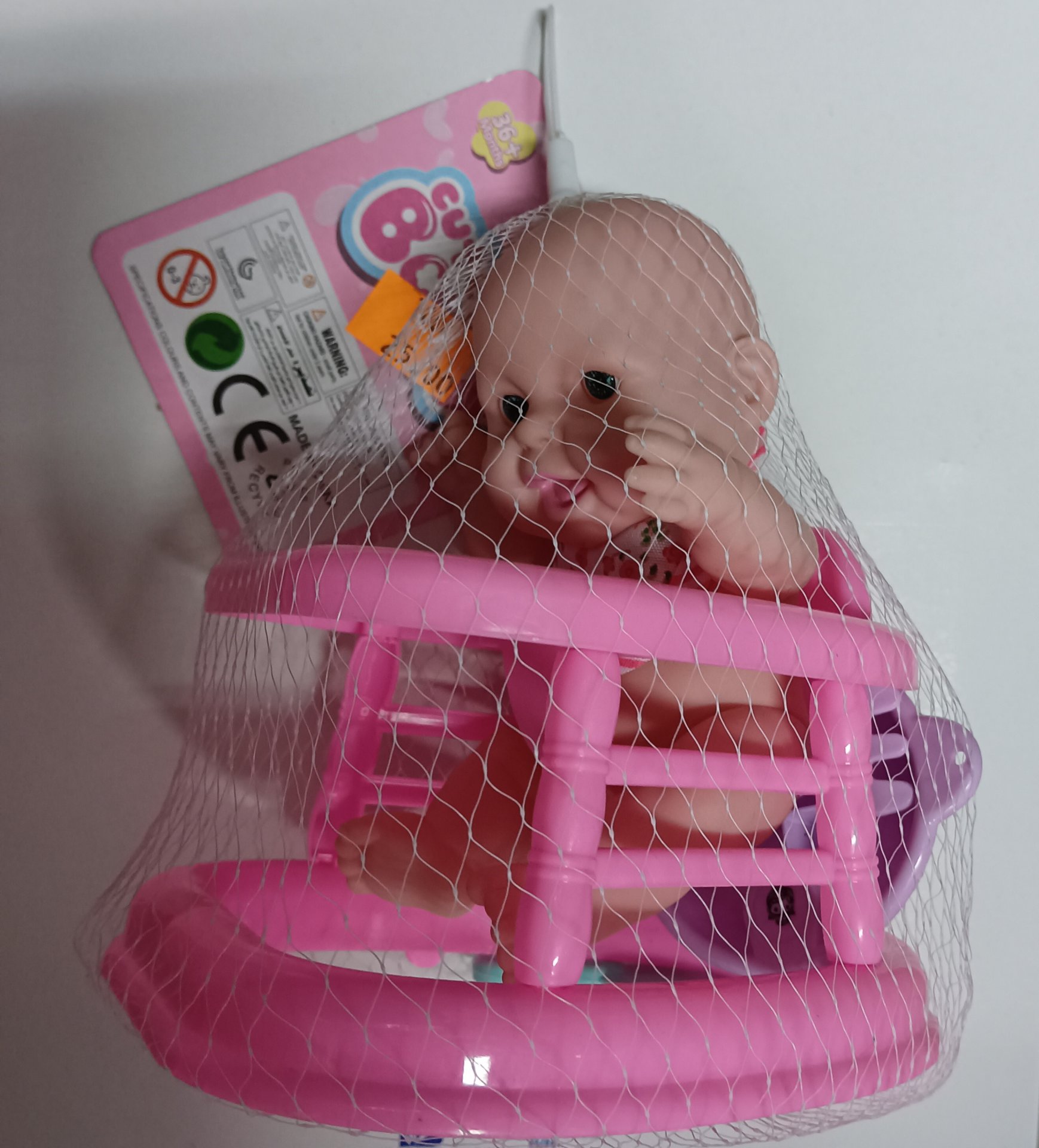 For fun doll in a walker