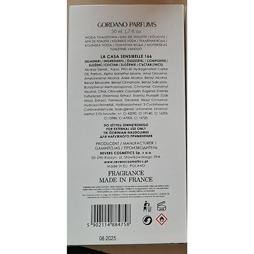 GORDANO PARFUMS woda perfumowana 50 ml – wycofany produkt
