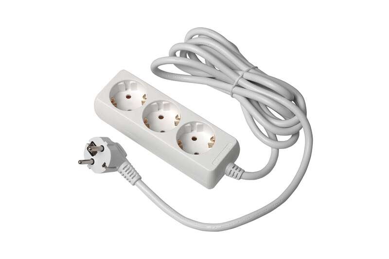 GTV extension lead 5 m with 3 sockets