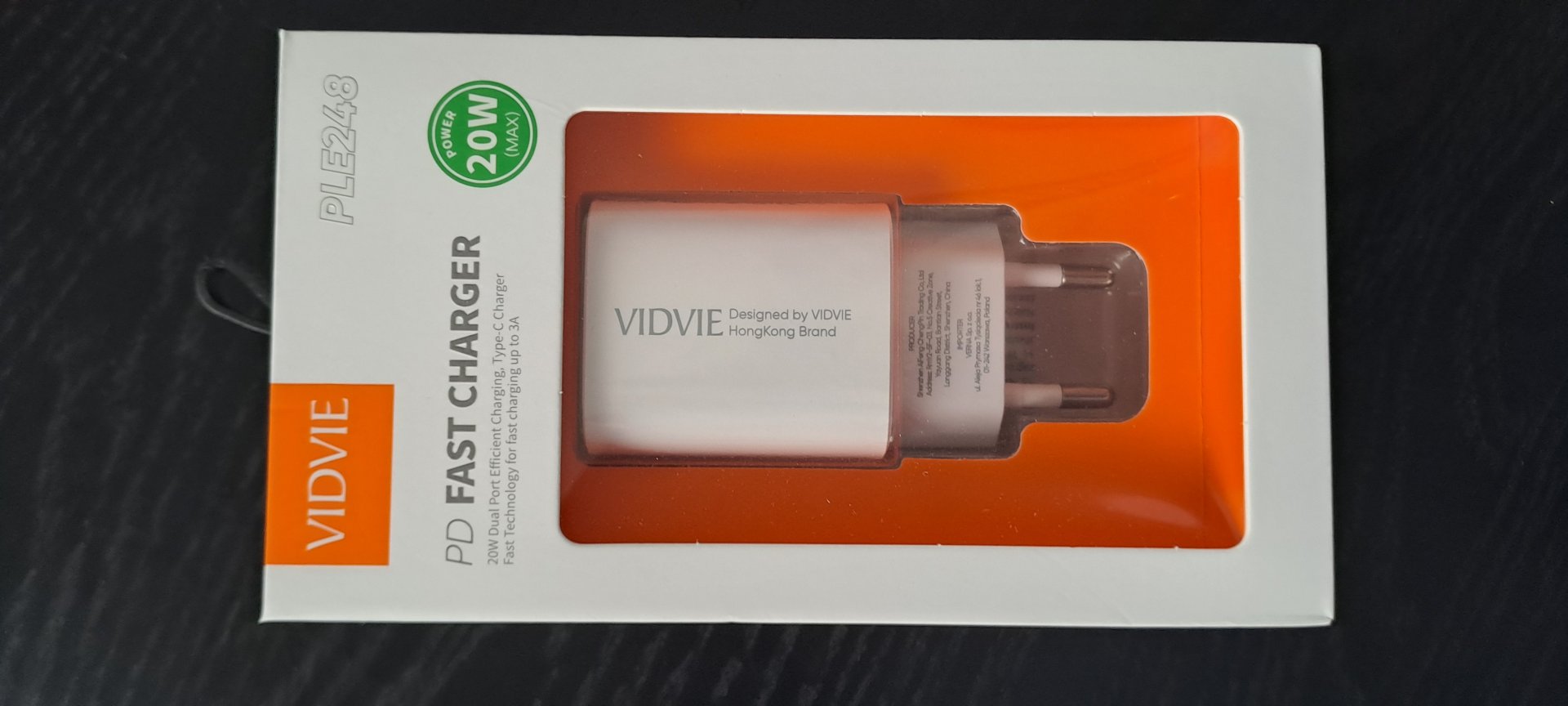 VIDVIE 20W USB-C PD USB charger
