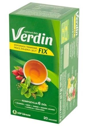 VERDIN Fix Herbatka ziołowa kompozycja 6 ziół 20 saszetek 36 g (20 x 1,8 g)