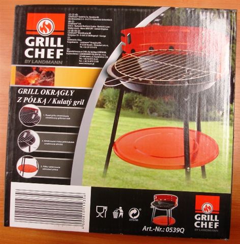 Grill okrągły z półką "GRILL CHEF by LANDMANN" 0539Q – wycofany produkt
