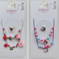 TEDi jewellery set, 3 pieces, pink and yellow
