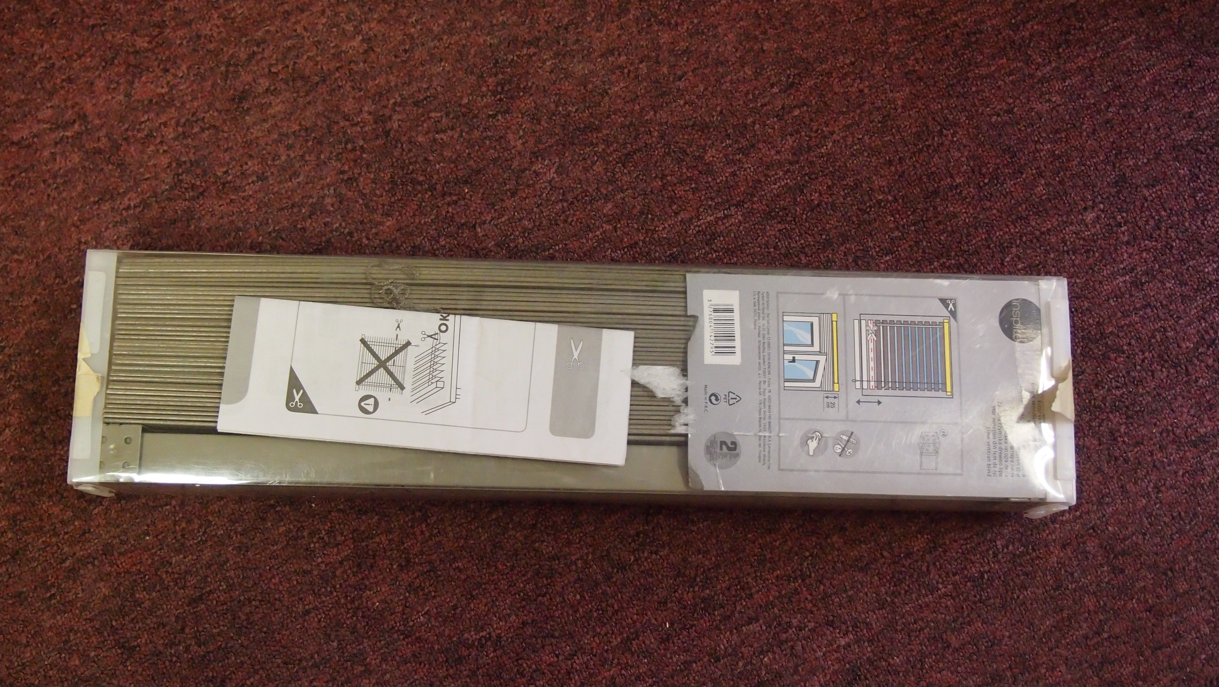 Żaluzja drewniana wenecka, kolor szary, 50x175, INSPIRE – Leroy Merlin